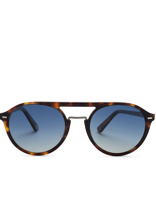 Mohiti Skyline AT8042 Sunglasses with Brown Tartaruga Plastic Frame and Blue Gradient Polarized Lens