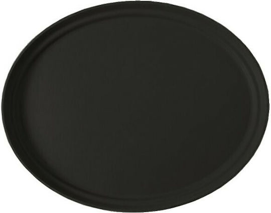 Novatex Plastic Round Serving Tray Non-slip in Black Color 36x36cm 50103628 1pcs