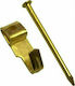 Νο0 Metallic Frame Kitchen Hook with Nail Gold 10pcs 02558