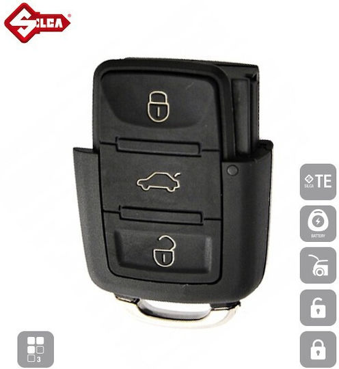 Silca Car Key Shell with 3 Buttons for Seat