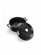 Lava Tiefer Topf aus Gusseisen 4.5Es / 24cm Black