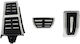 Carner Car Pedal Set for Audi A4 B8 08-15 / A5 08-16 / Q5 08-16 / Q5 08-16 / A6 11-15 / A7 / Porsche Macan Automatic Aluminum Black 3pcs