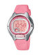 Casio Women's Watch with Pink Rubber Strap