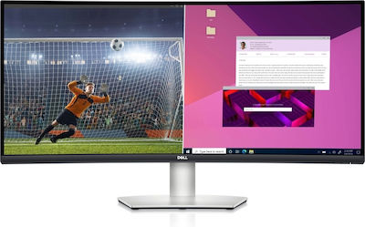 Dell S3423DWC Ultrawide VA Curbat Monitor 34" QHD 3440x1440 cu Timp de Răspuns 4ms GTG