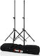 Bespeco PA Speaker Tripods height 100-175cm in Black Color