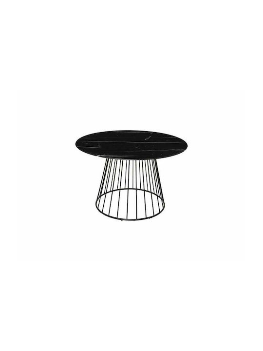 Round Central Metal Black Coffee Table W120xL120xH75cm