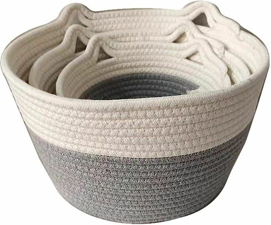 JK Home Decoration Комплект декоративни кошници Gray 3бр