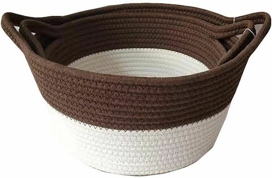 JK Home Decoration Комплект декоративни кошници с дръжки Brown 2бр