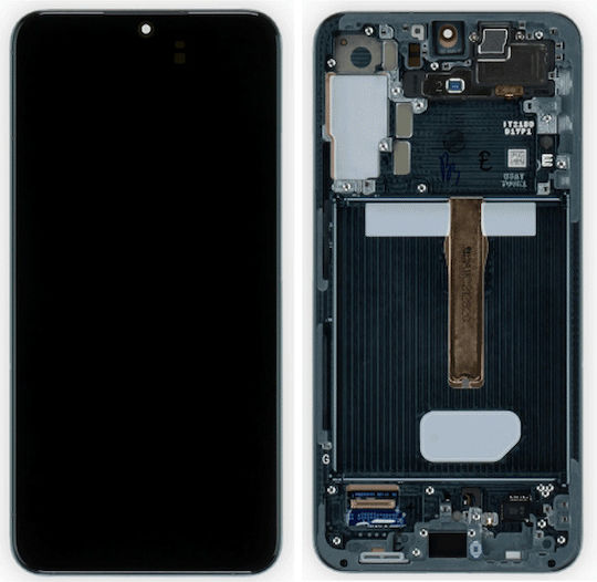 Samsung Екран със Сензорен Механизъм и Рамка за Samsung Galaxy S22 Plus (Зелен)