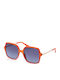 Guess Women's Sunglasses with Orange Frame and Blue Gradient Lens GU7845 44W