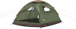 Escape Trail IV Sommer Campingzelt Iglu Khaki mit Doppelplane für 4 Personen 210x175cm.