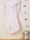 Dimcol Baby Bath Towel Hooded Princess White 36 Width 75x85cm