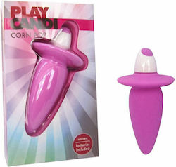Play Candi Corn Pop Anal Plug with Vibration Pink