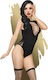 Penthouse Hotter Than Hell Teddy Sexy Κορμάκι Διχτυωτό Black