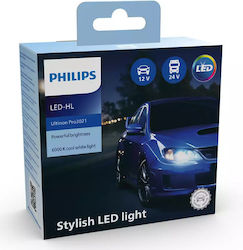 Philips Ultinon Pro3021 Car H1 / H11 / H8 Light Bulb LED 6000K Cold White 12V 20W 2pcs