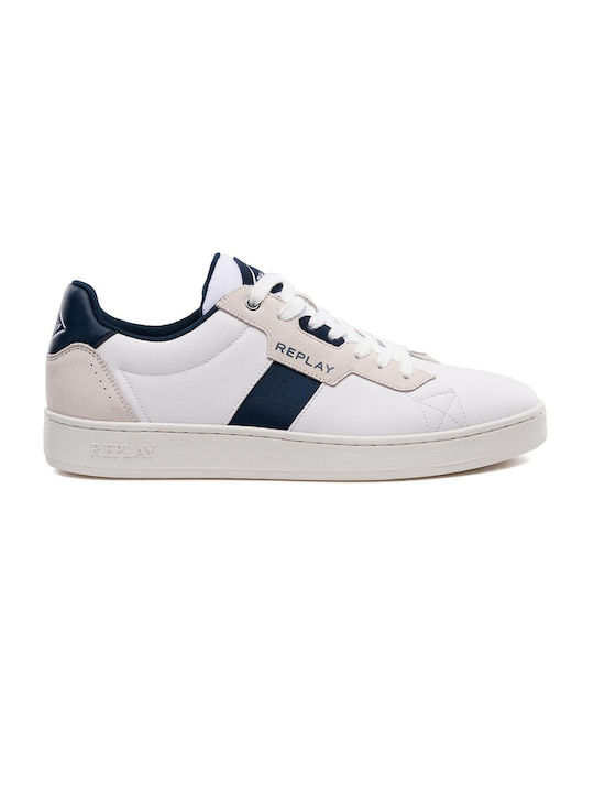 Replay Ground Lace Up Sneakers Navy Blue