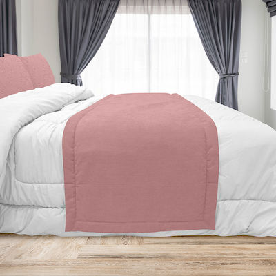 Lino Home Bett-Läufer Hotel Einzeln L240xW60cm. Rosa