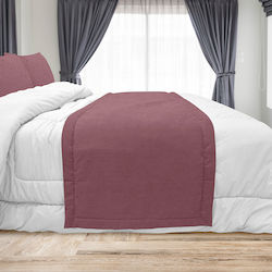 Lino Home Bett-Läufer Hotel Einzeln L240xW60cm. Rosa