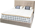 Como felt & wadding producers Twin XL Memory Foam Mattress Topper Bamboo with Bamboo Fibers & Removable Cover 160x200x4cm