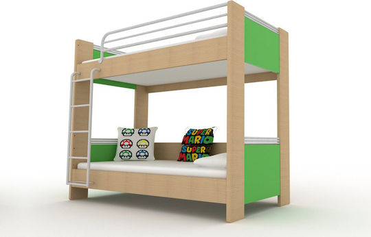 Lan Kinderbett Koje Einzeln Grün für Matratze 90x200cm