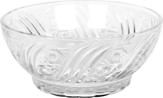 Keskor Servierschüssel Rund Glas Transparent mit Durchmesser 12.5cm 6Stück