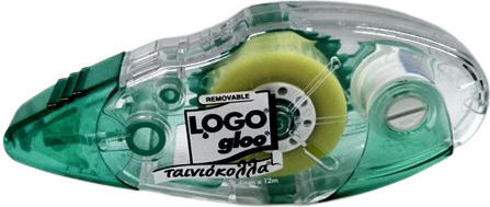 Logo Κόλλα Roller Removable 8.4mm x 15m για Χαρτί