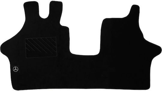 Tuft Covorase auto fata 2buc din Covor pentru Mercedes-Benz Vito Negru 22150