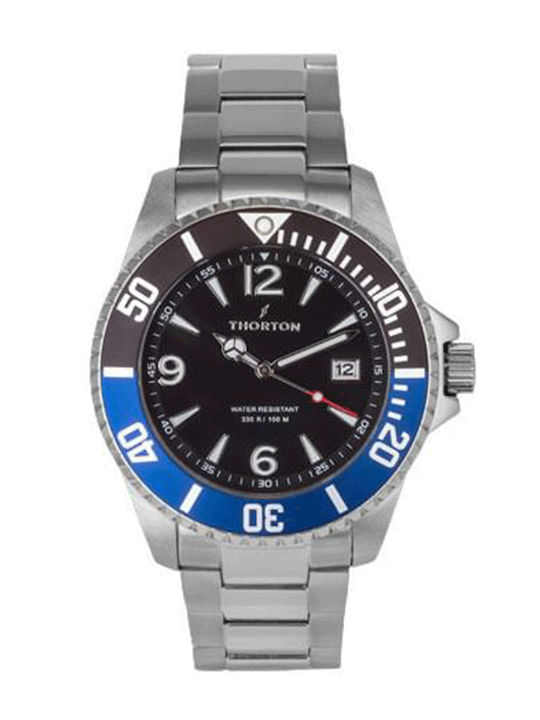 Thorton Men's Watch 44mm Battery with Silver Me...