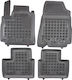 Rezaw Plast Set of Front and Rear Mats 4pcs Tray Type for Renault Arkana 2019+ Black