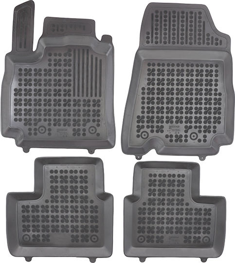 Rezaw Plast Set of Front and Rear Mats 4pcs Tray Type for Renault Arkana 2019+ Black
