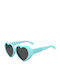 Moschino Women's Sunglasses with Blue Plastic Frame and Black Lens MOS128/S MVU/IR