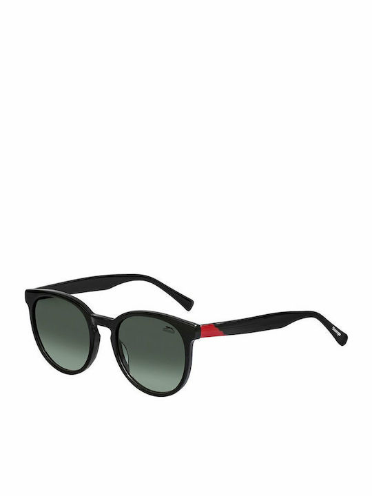 Slazenger Herren Sonnenbrille mit Schwarz Kunststoff Gestell und Grün Linse