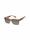 Slazenger Sunglasses with Red Plastic Frame and Green Lens 6789.C4