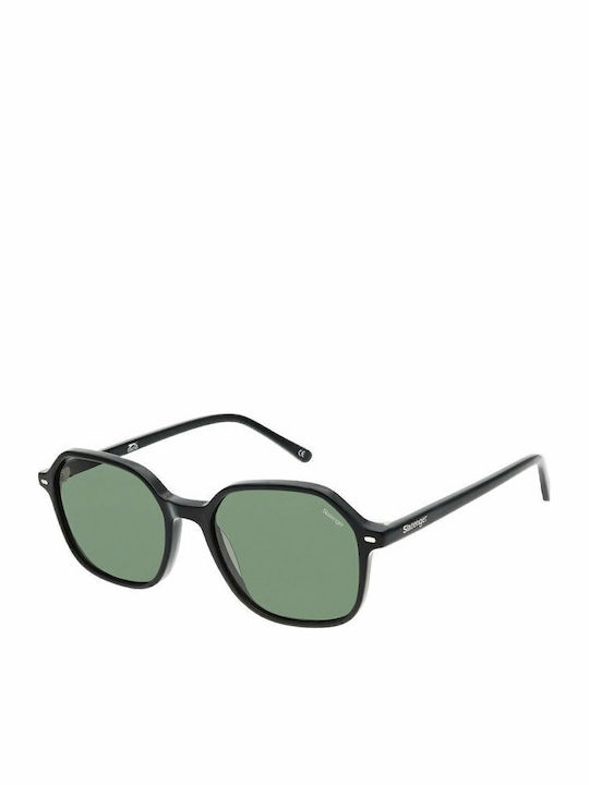 Slazenger Damen Sonnenbrille mit Schwarz Kunststoff Gestell und Grün Linse