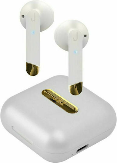 SBS Hoox Earbud Bluetooth Handsfree Ακουστικά με Θήκη Φόρτισης Λευκά