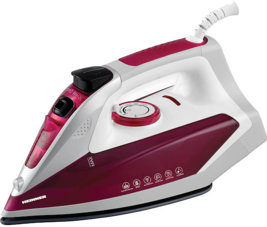 Heinner Dampfbügeleisen 2400W mit Keramiksohle und kontinuierlicher Dampfabgabe 16g/min