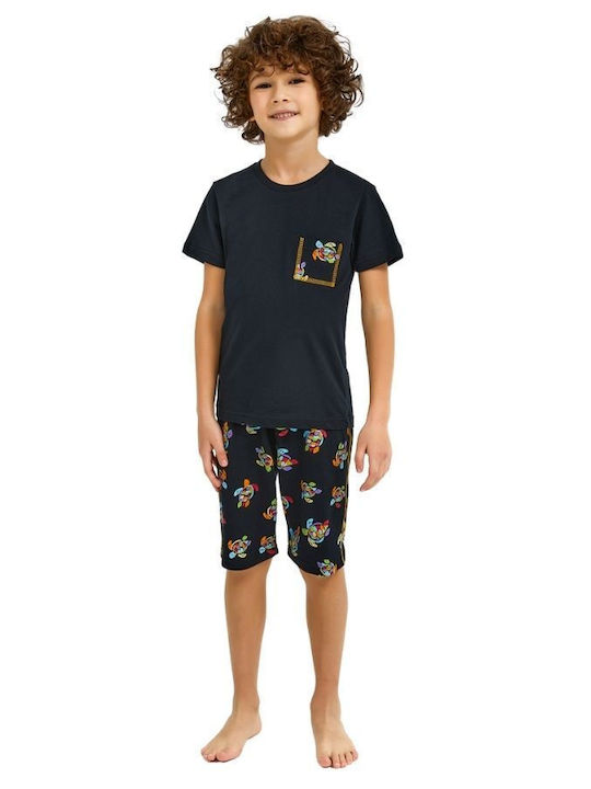 Boys pajamas for boys Arnetta TURTLES Cotton Black