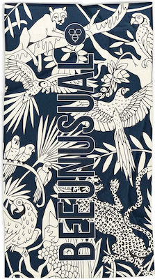 Bee. Unusual. Jungle Beach Towel Blue 150x90cm