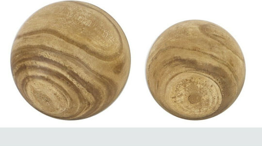 Zaros Διακοσμητική Μπάλα από Ξύλο 12x12x12cm