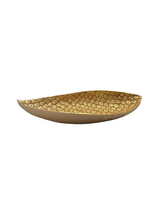 Karvounis Oval Polyresin Decorative Platter White / Gold 45x17.5x7cm