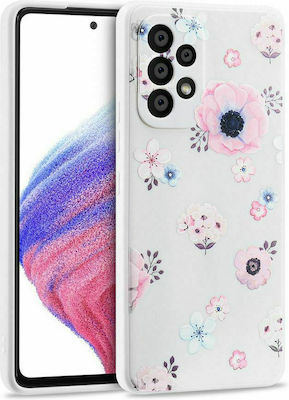 Tech-Protect Mood Umschlag Rückseite Silikon Bloom White (Galaxy A53)