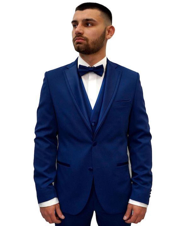 Makis Tselios Fashion Costum Bărbați Albastru