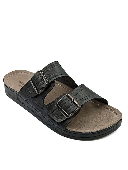 Naturelle 1430 Men's Leather Sandal Black