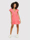Only Calypso Sommer Mini Kleid mit Rüschen Coral