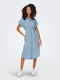 Only Summer Midi Shirt Dress Dress Denim Blue