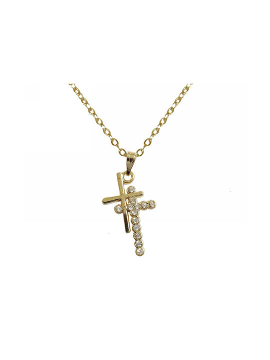 Gold Plated Cross with Chain