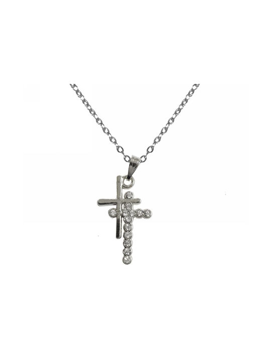 Kreuz aus Silber mit Kette