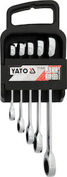 Yato Set 5 Double Polygon Wrench Bent with Ratchet Mechanism