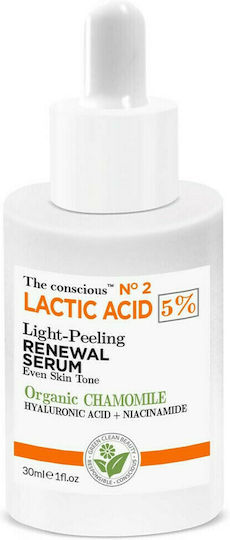 Biovene Light-Peeling Renewal Lactic Acid 5% Αντιγηραντικό Serum Προσώπου με Υαλουρονικό Οξύ 30ml