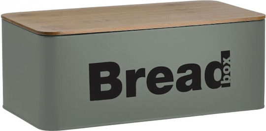 Click Brotkasten mit Deckel Metallisch Grün 33x18x12cm